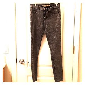 Zara acid wash mid rise jeggings